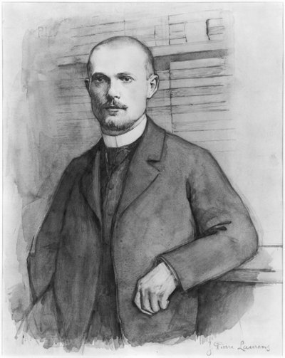 Portrait of Charles Peguy by Jean Pierre Laurens